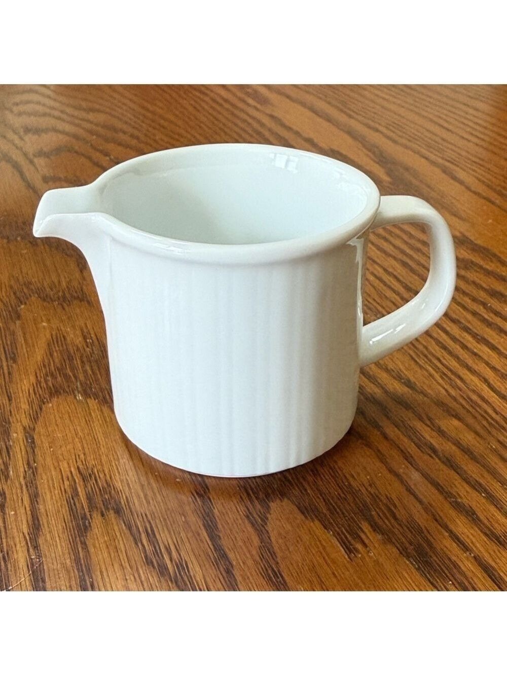 White Ceramic Creamer Pitcher - Picture 7 of 7